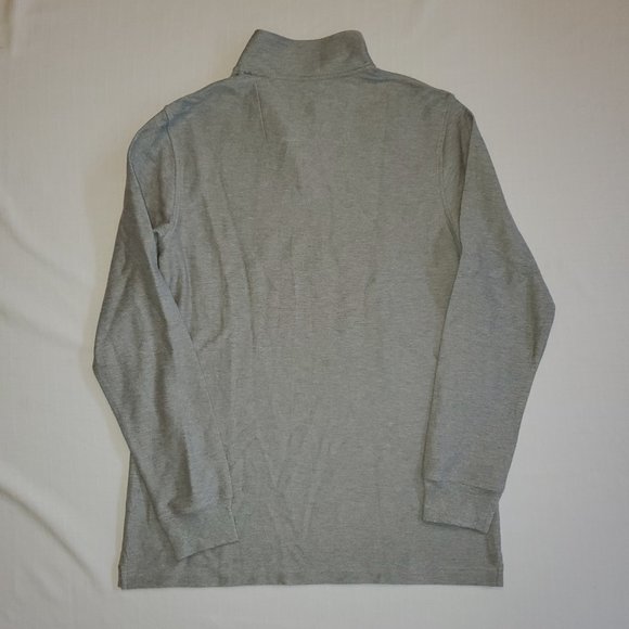 Chaps Quarter Zip Gray Casual Long Sleeve Sweatshirt Men's Size Medium NWT - Picture 3 of 3